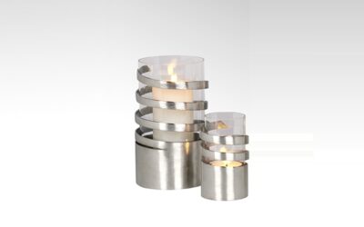 Spiral Windlicht Aluminium